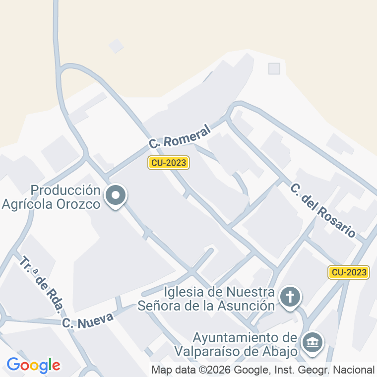 Código postal de Calle Fuente en Valparaiso de Abajo