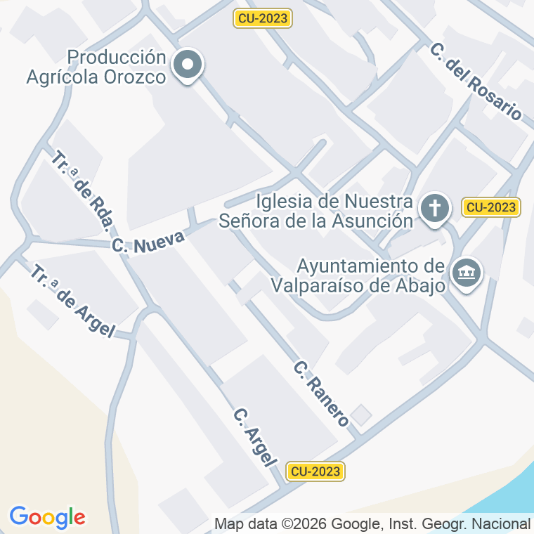 Código postal de Calle Solana en Valparaiso de Abajo