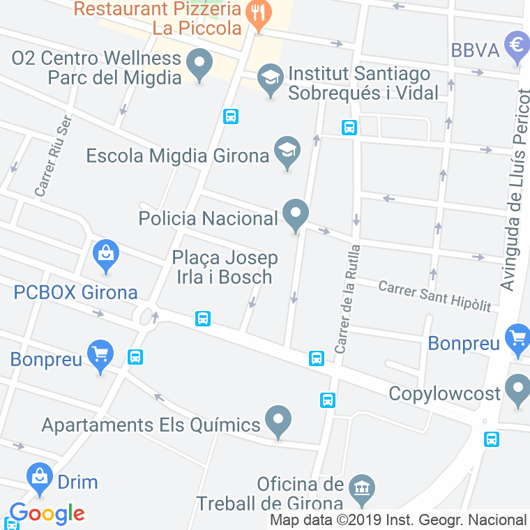 Código Postal calle Josep Irla I Bosch, plaça en Girona