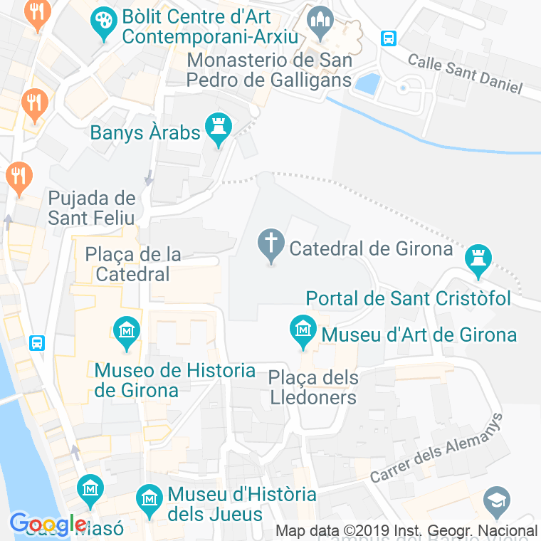 Código Postal calle Catedral, pujada en Girona