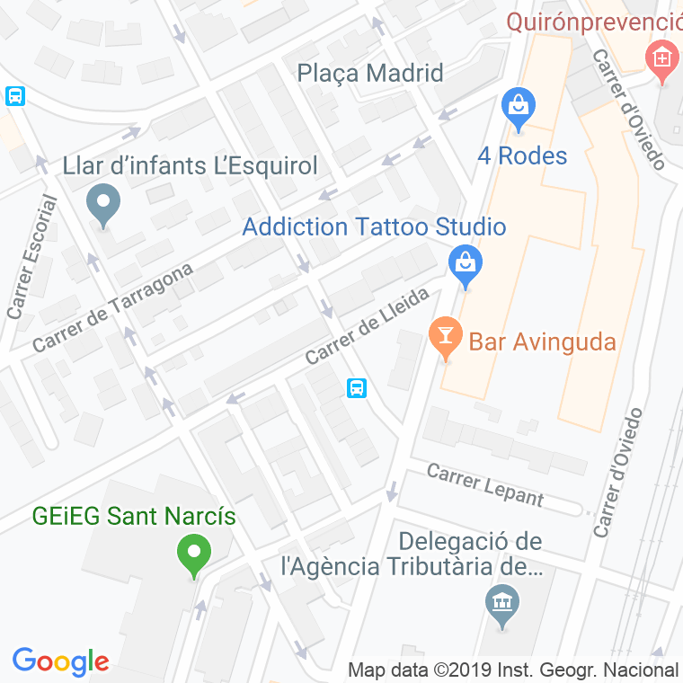Código Postal calle Lleida en Girona