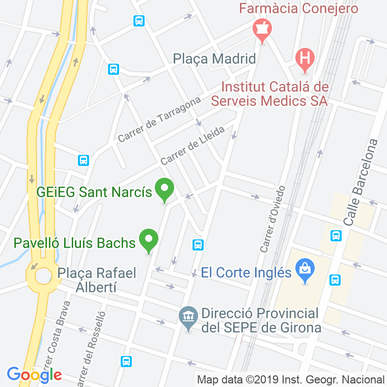 Código Postal calle Mare De Deu De Nuria en Girona