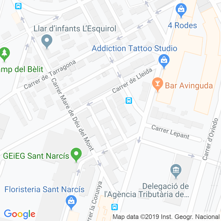 Código Postal calle Mare De Deu Del Collell en Girona