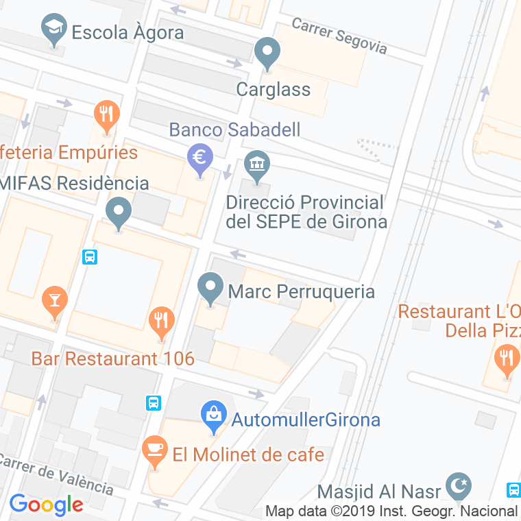 Código Postal calle Salvador Dabau I Caussa en Girona