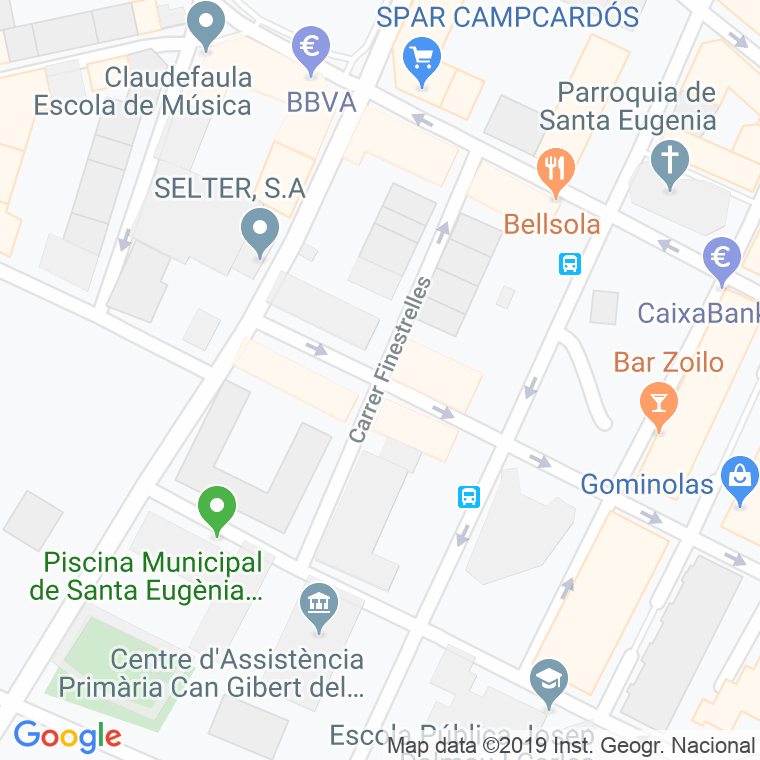 Código Postal calle Finistrelles en Girona