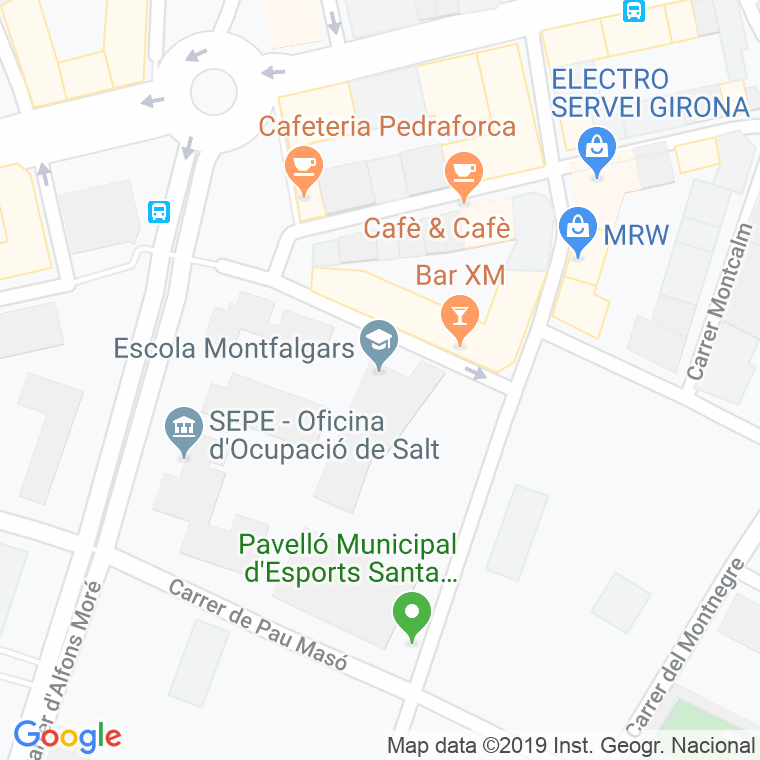 Código Postal calle Montfalgas en Girona