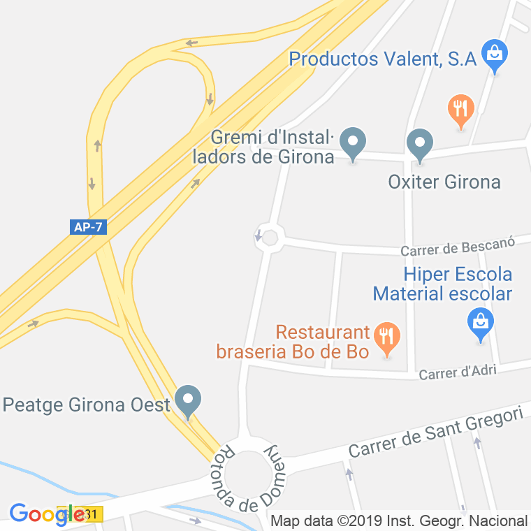 Código Postal calle Adri, D' en Girona
