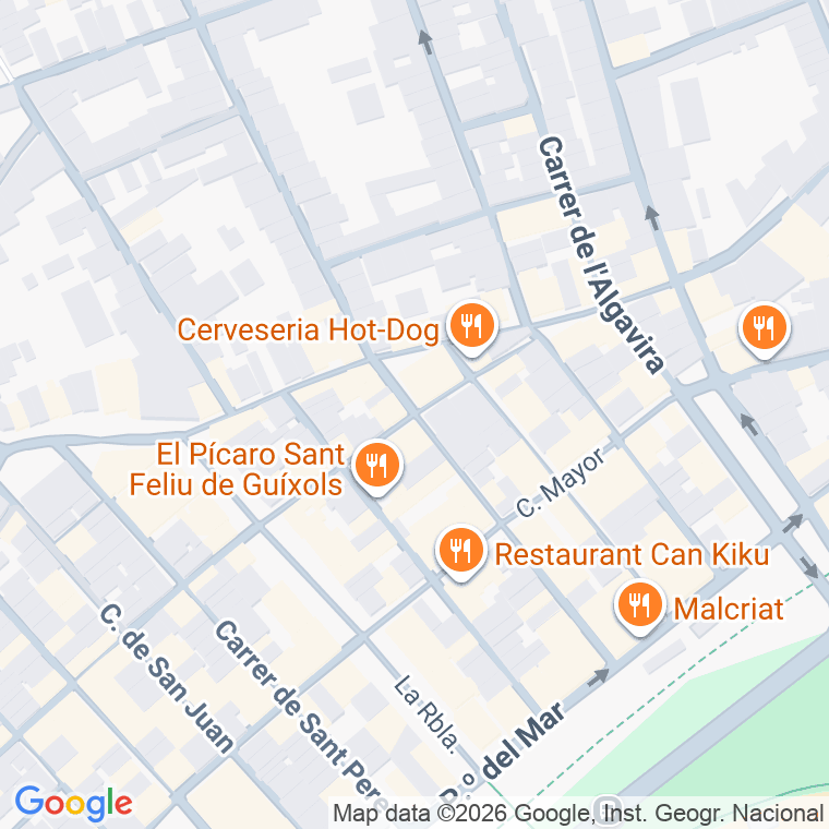 Código postal de C Jacint Verdaguer en Sant Feliu de Guixols