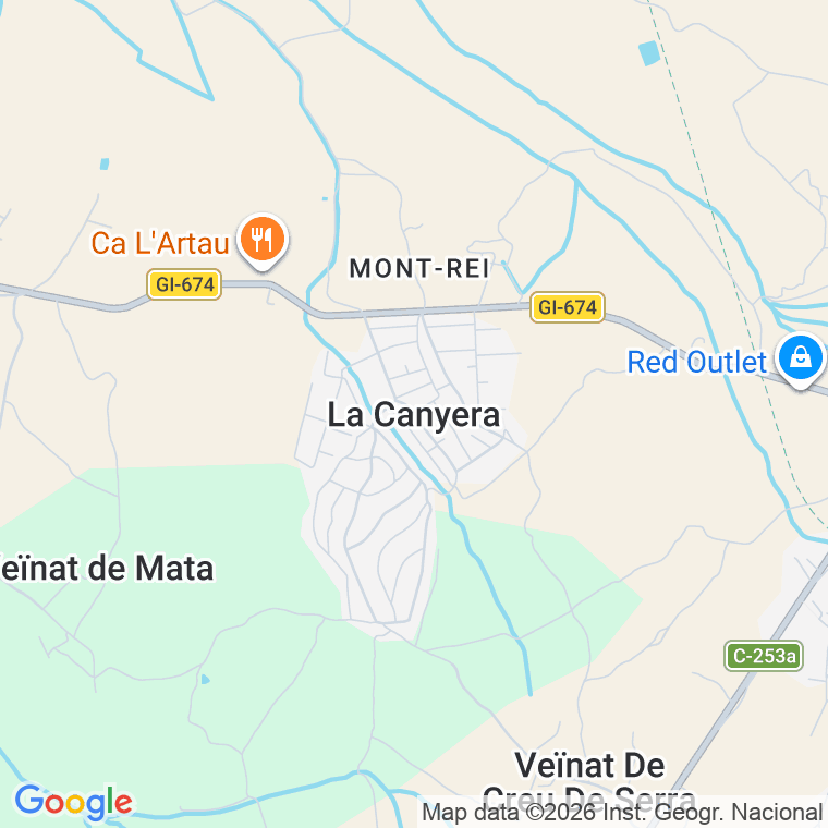 Código postal de Canyera, la en Girona