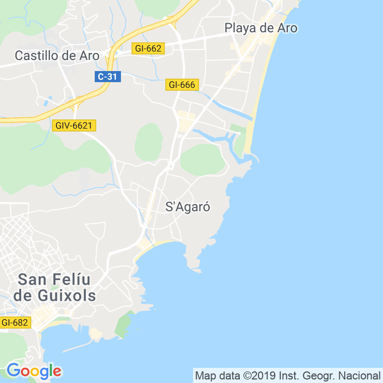 Código Postal de S'agaro en Girona