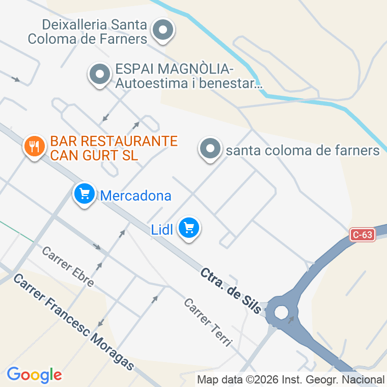 Código postal de Carre Puigmal en Santa Coloma de Farners