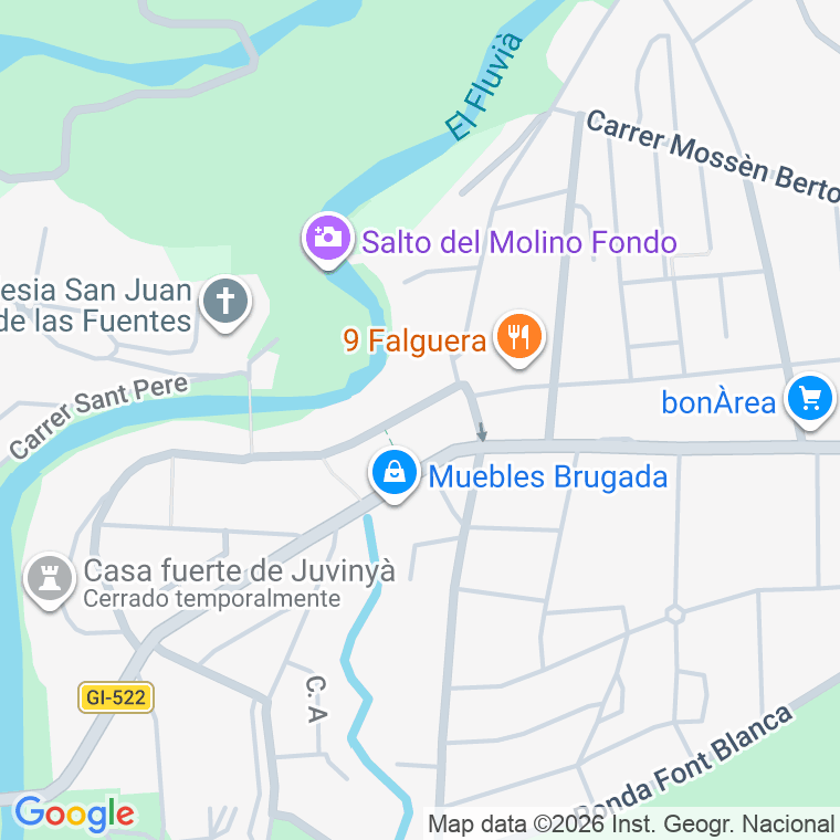 Código postal de Canya, la (ajuntament de Sant Joan Les Fonts) en Girona