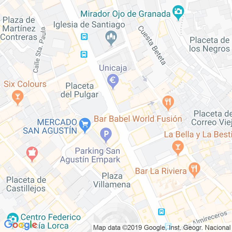 Código Postal calle Alvaro De Bazan   (Pares Del 10 Al Final) en Granada