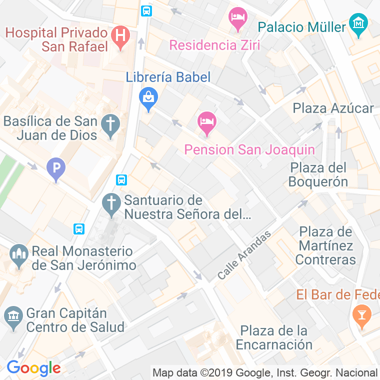 Código Postal calle Arriola en Granada
