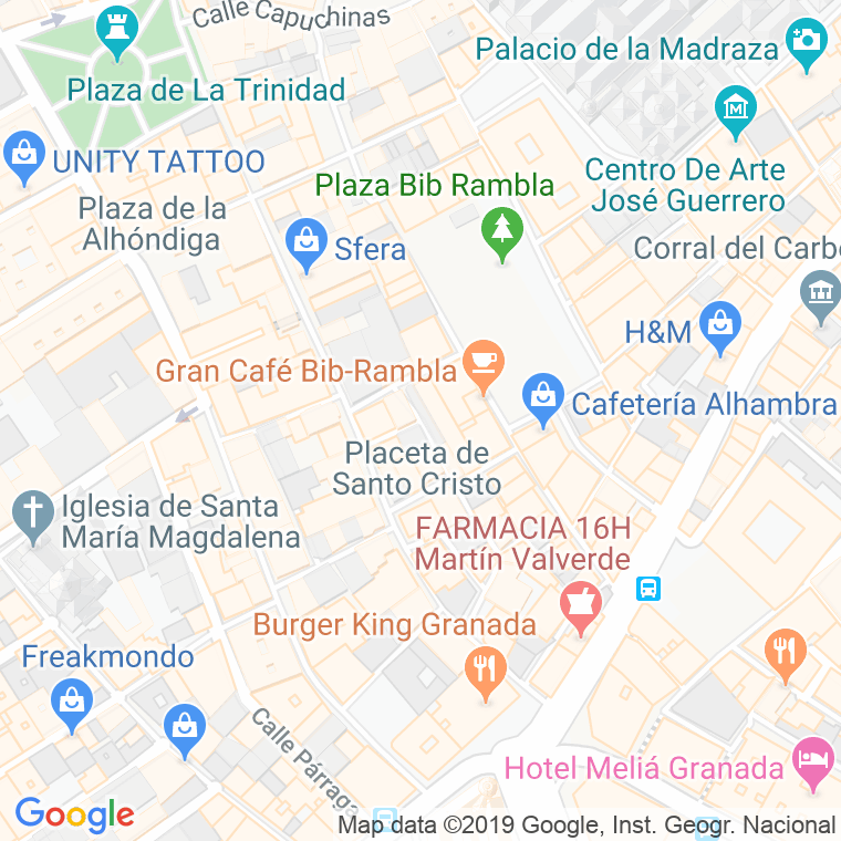 Código Postal calle Bodegones en Granada