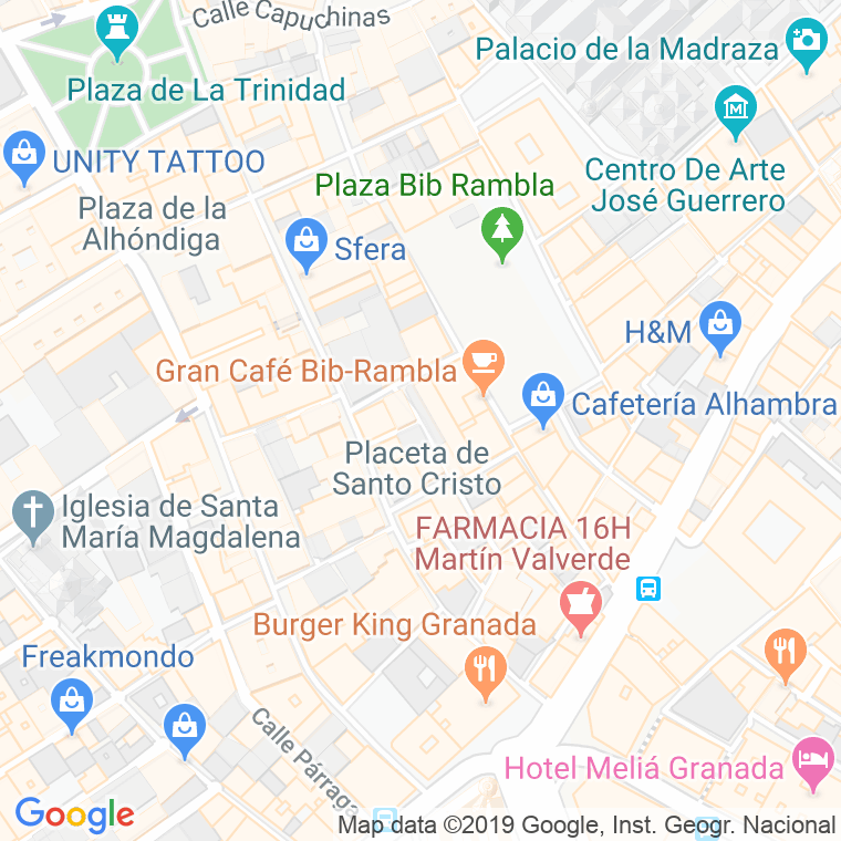 Código Postal calle Boteros en Granada