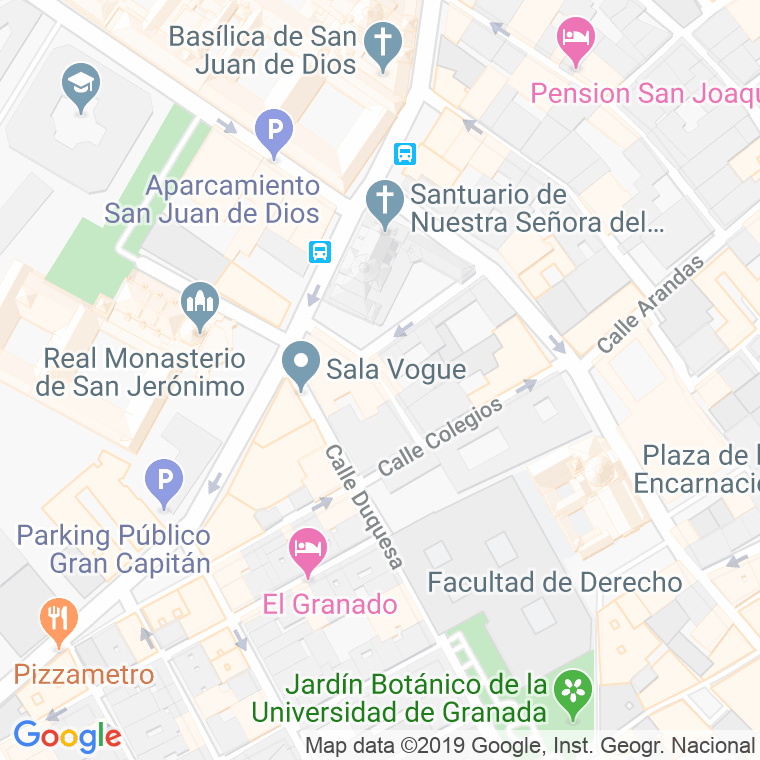 Código Postal calle Caballerizas en Granada