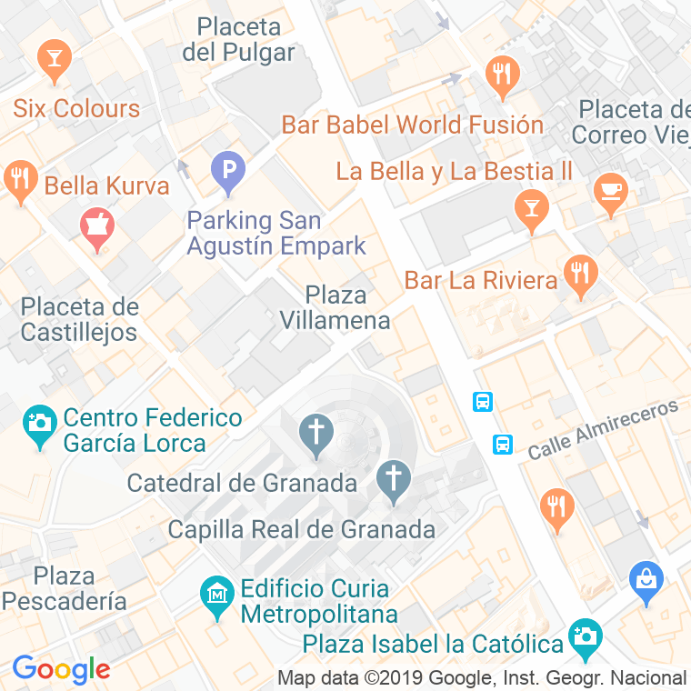 Código Postal calle Carcel Baja   (Impares Del 1 Al Final)  (Pares Del 2 Al 8) en Granada