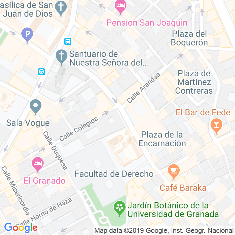 Código Postal calle Colegios en Granada