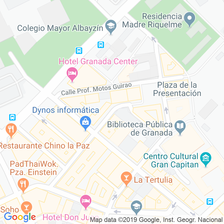 Código Postal calle Madre Riquelme en Granada