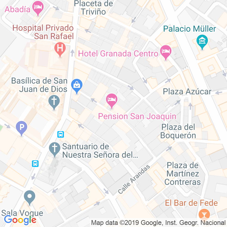 Código Postal calle Mano De Hierro en Granada