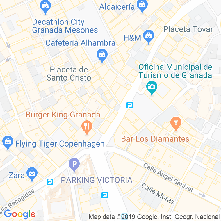 Código Postal calle Milagro en Granada