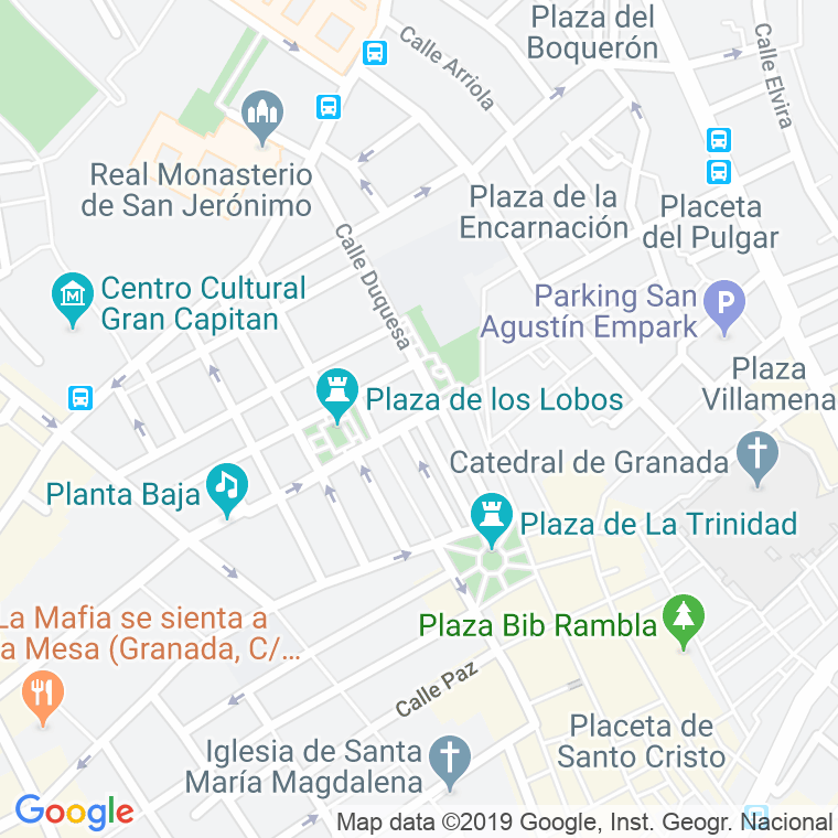 Código Postal calle Conde De Las Infantas en Granada
