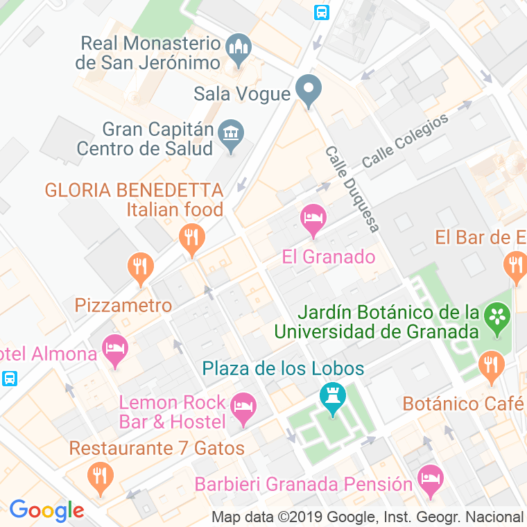 Código Postal calle Conde De Las Tendillas en Granada