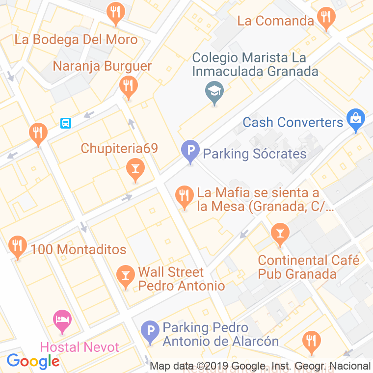 Código Postal calle Mercedes Domenech, plaza en Granada