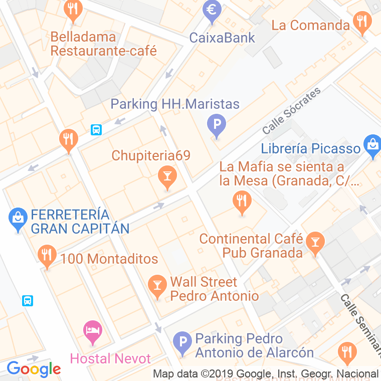 Código Postal calle Trajano en Granada