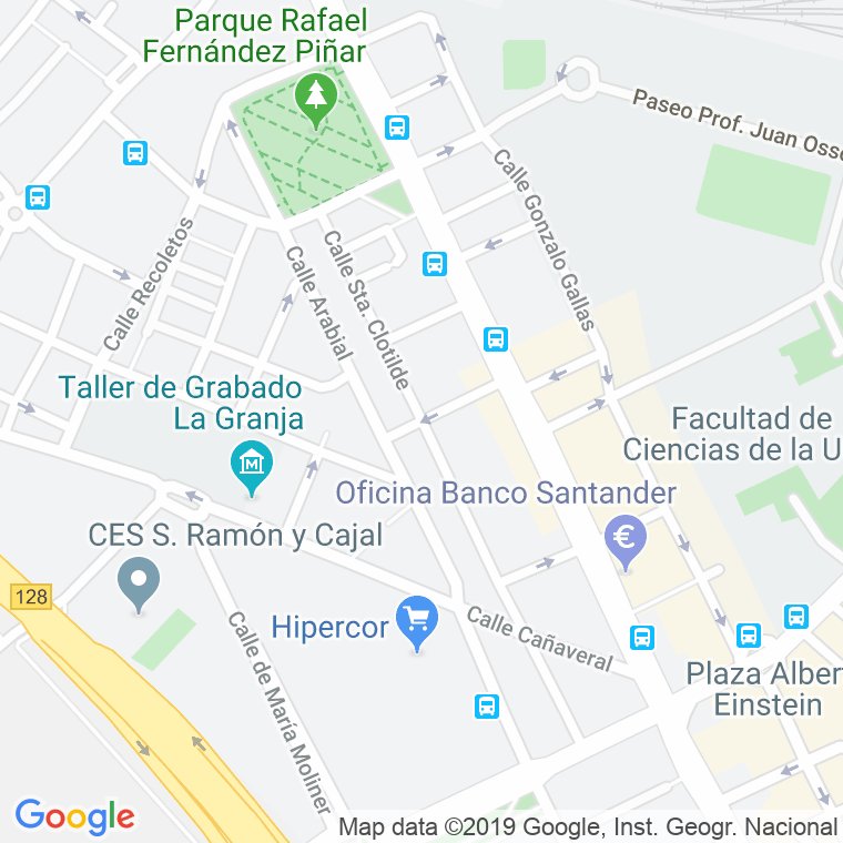 Código Postal calle Santa Clotilde en Granada