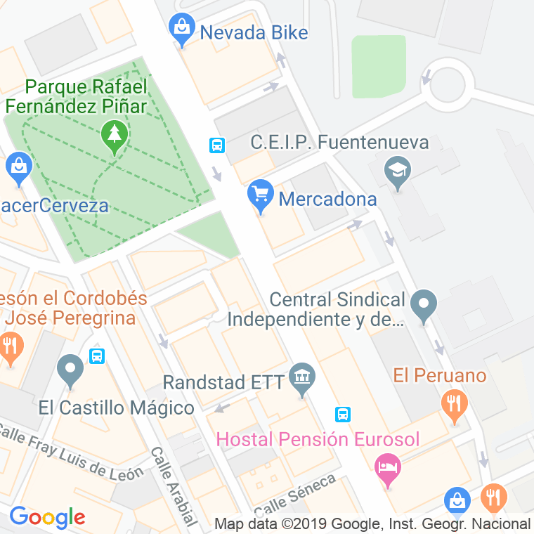 Código Postal calle Santa Cruz en Granada