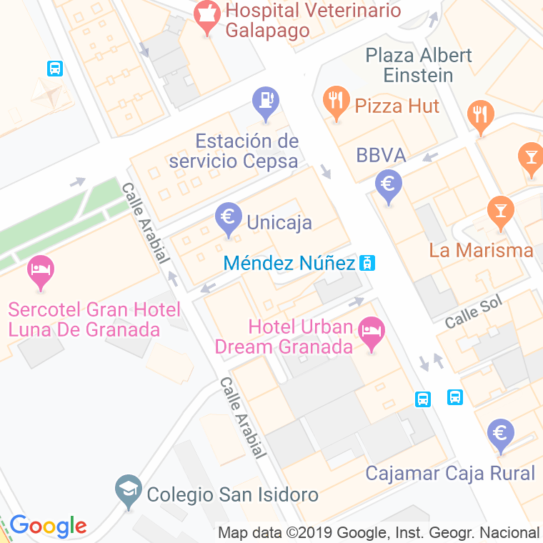 Código Postal calle Santisteban Marquez en Granada