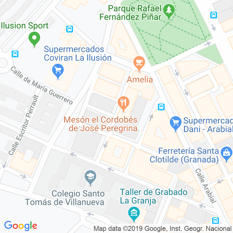 Código Postal calle Artesano Molero en Granada
