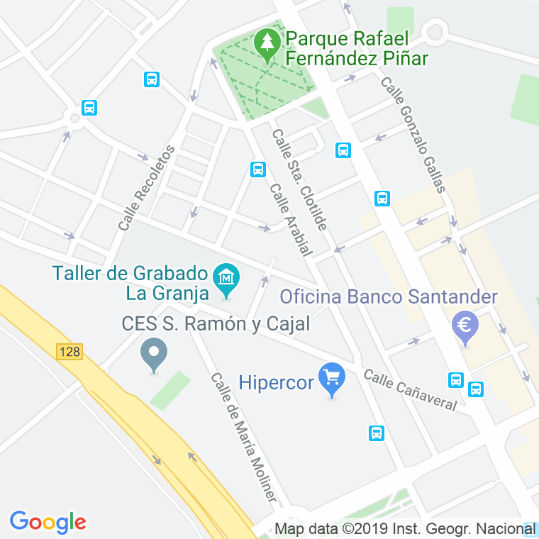 Código Postal calle Santafe en Granada