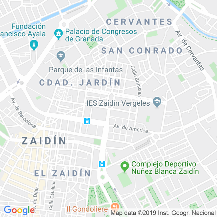 Código Postal calle Andres Segovia   (Pares Del 2 Al Final) en Granada