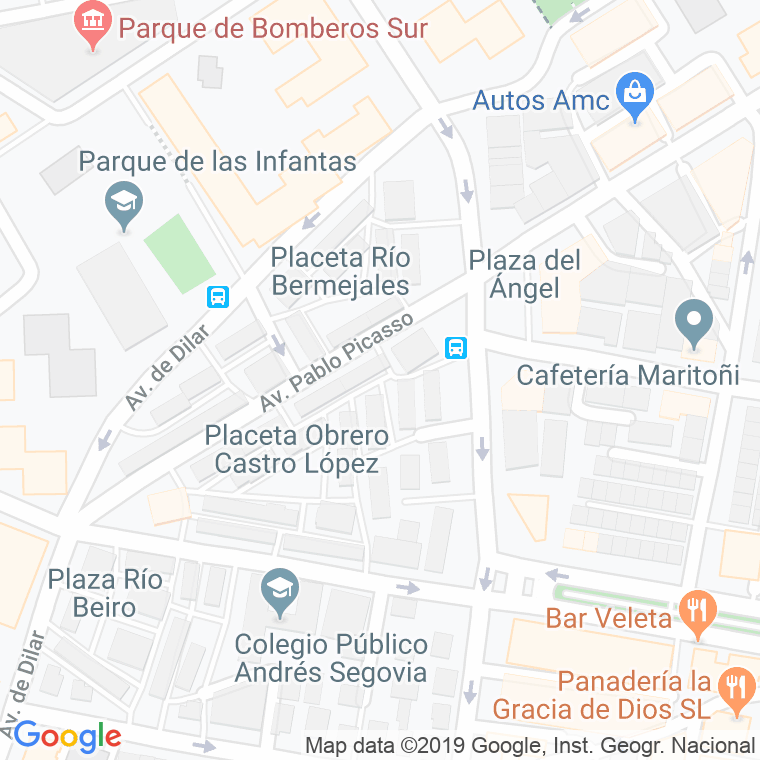 Código Postal calle Rio Cubillas en Granada