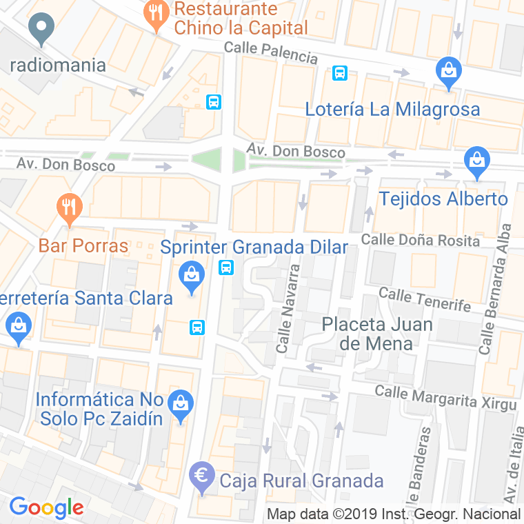 Código Postal calle Carlos Arniches, porta en Granada