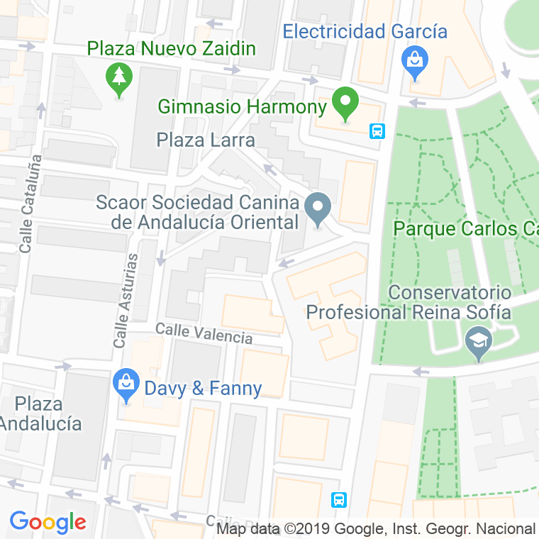 Código Postal calle Castellon en Granada