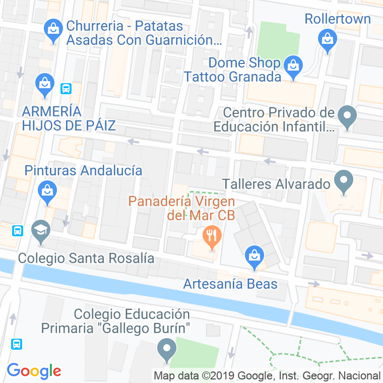 Código Postal calle Gustavo Adolfo Becquer en Granada