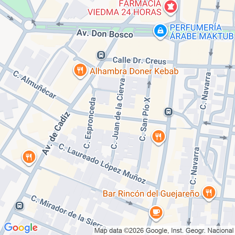 Código postal de Juan de la Cierva en Granada