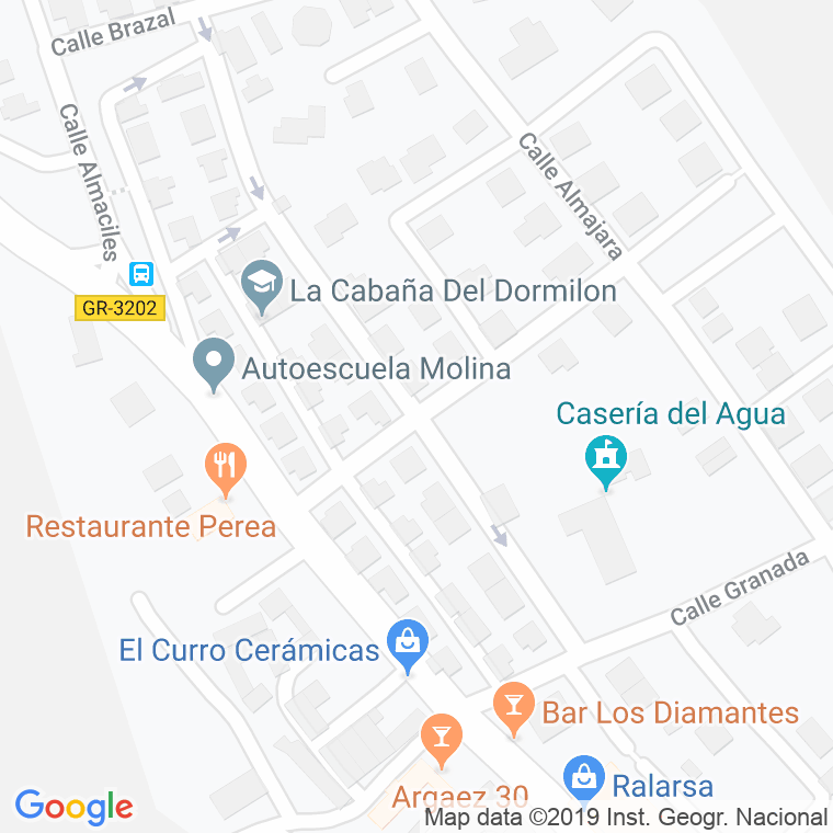 Código Postal calle Almenara en Granada