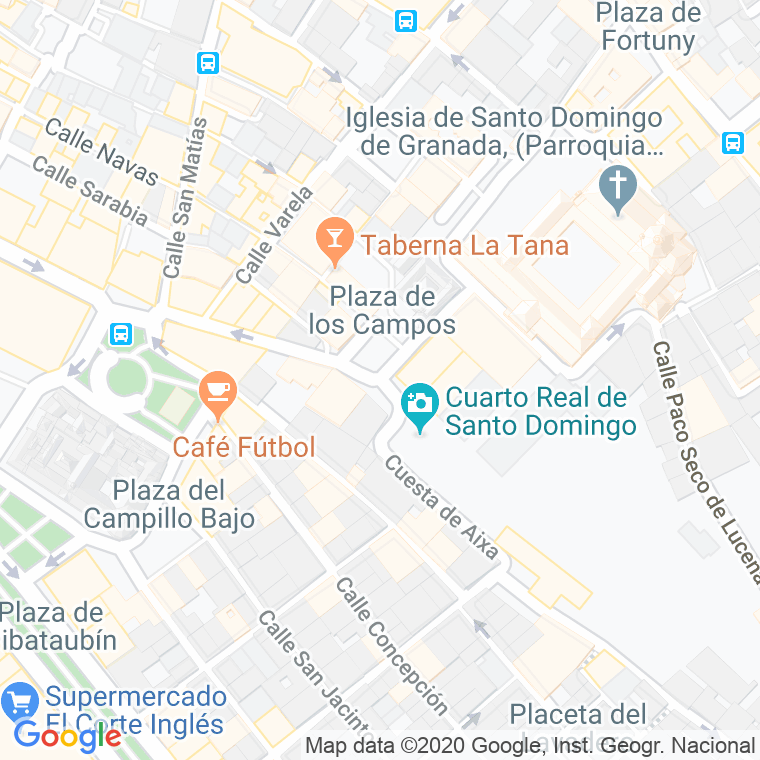 Código Postal calle Fuente, De La, plaza en Granada
