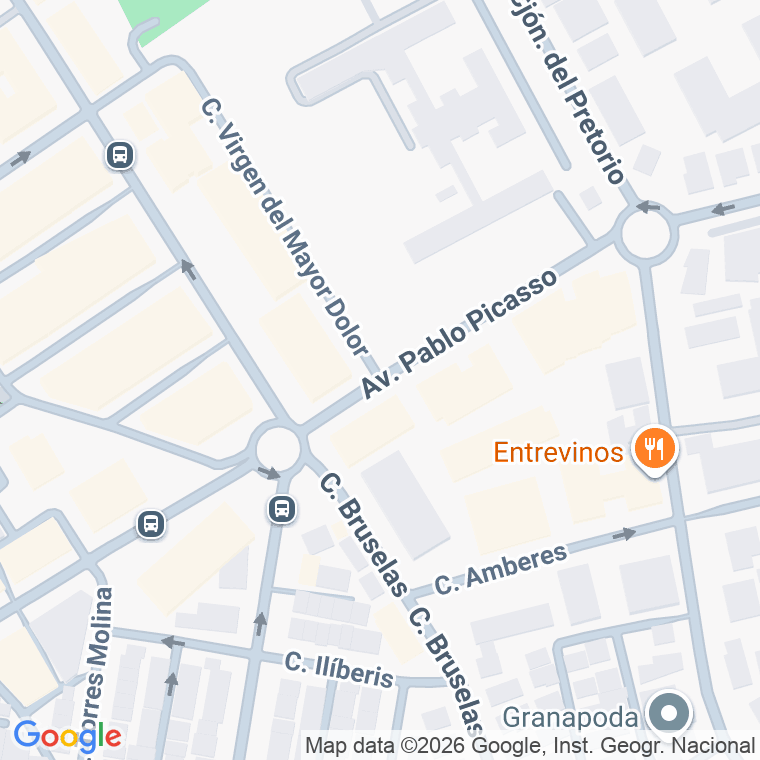 Código postal de Pablo Picasso, Avenida (pares del 28 al Final) en Granada