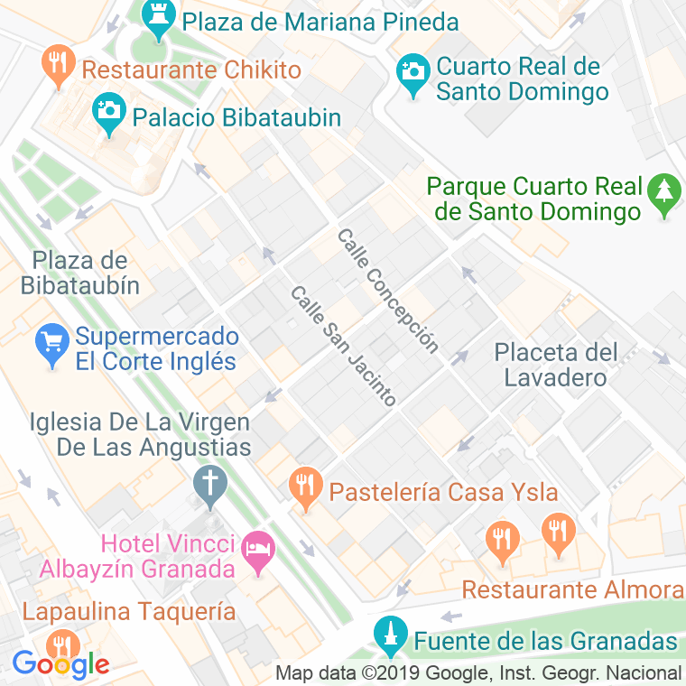 Código Postal calle Ancha De La Virgen en Granada