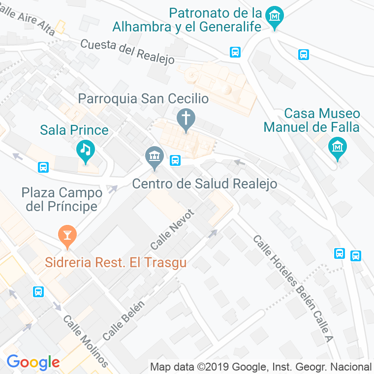 Código Postal calle Blanqueo De San Cecilio en Granada