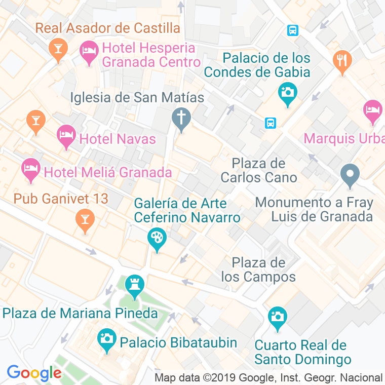 Código Postal calle Coches De San Matias en Granada