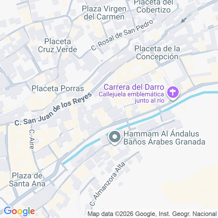Código postal de Calle Cobertizo de Santa Inés en Granada