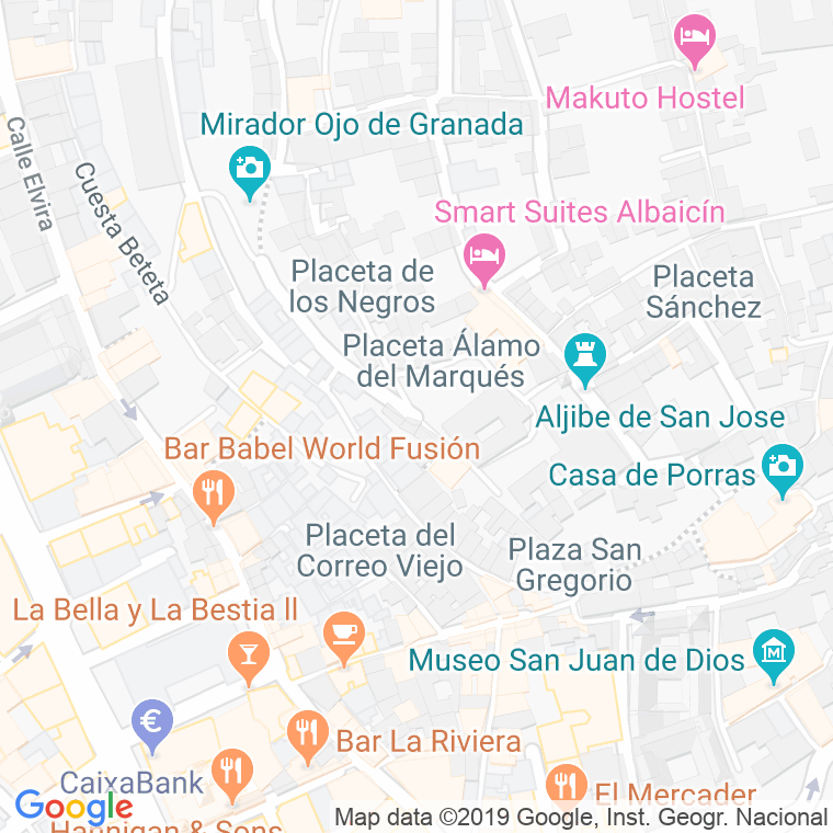 Código Postal calle Alamos Del Marques, porta en Granada