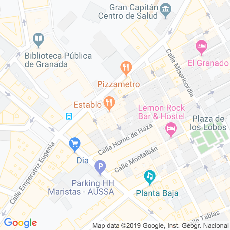 Código Postal calle Almona De Albaicin, porta en Granada